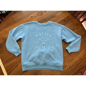 Bailey Rose Malibu‎ Athletics Tennis Embroidered Sweatshirt Blue Small Crewneck